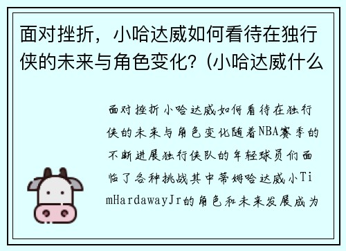 面对挫折，小哈达威如何看待在独行侠的未来与角色变化？(小哈达威什么水平)